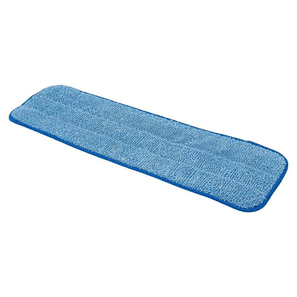 Clean Tek Professional Blue Microfiber Hook and Loop Wet / Dry Mop Pad - 17 1/2" - 1 count box