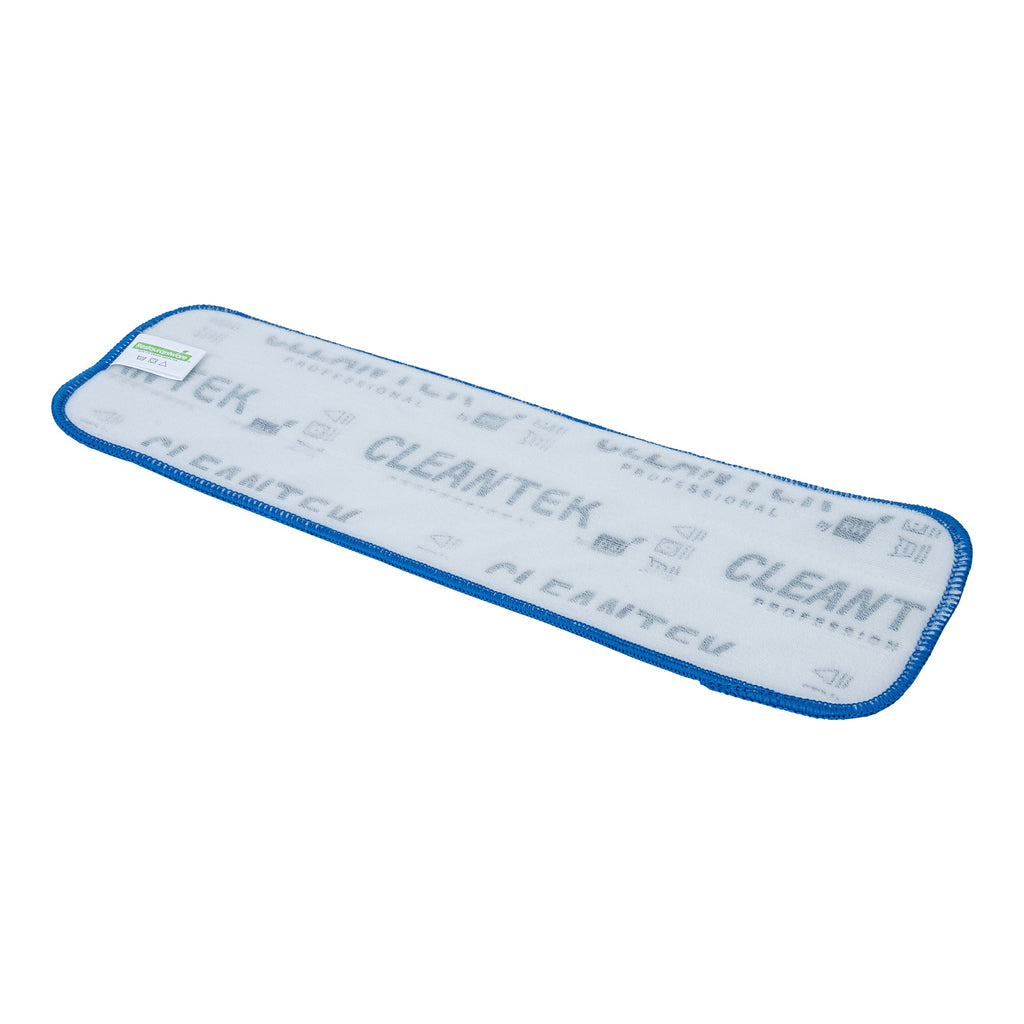 Clean Tek Professional Blue Microfiber Hook and Loop Wet / Dry Mop Pad - 17 1/2" - 1 count box