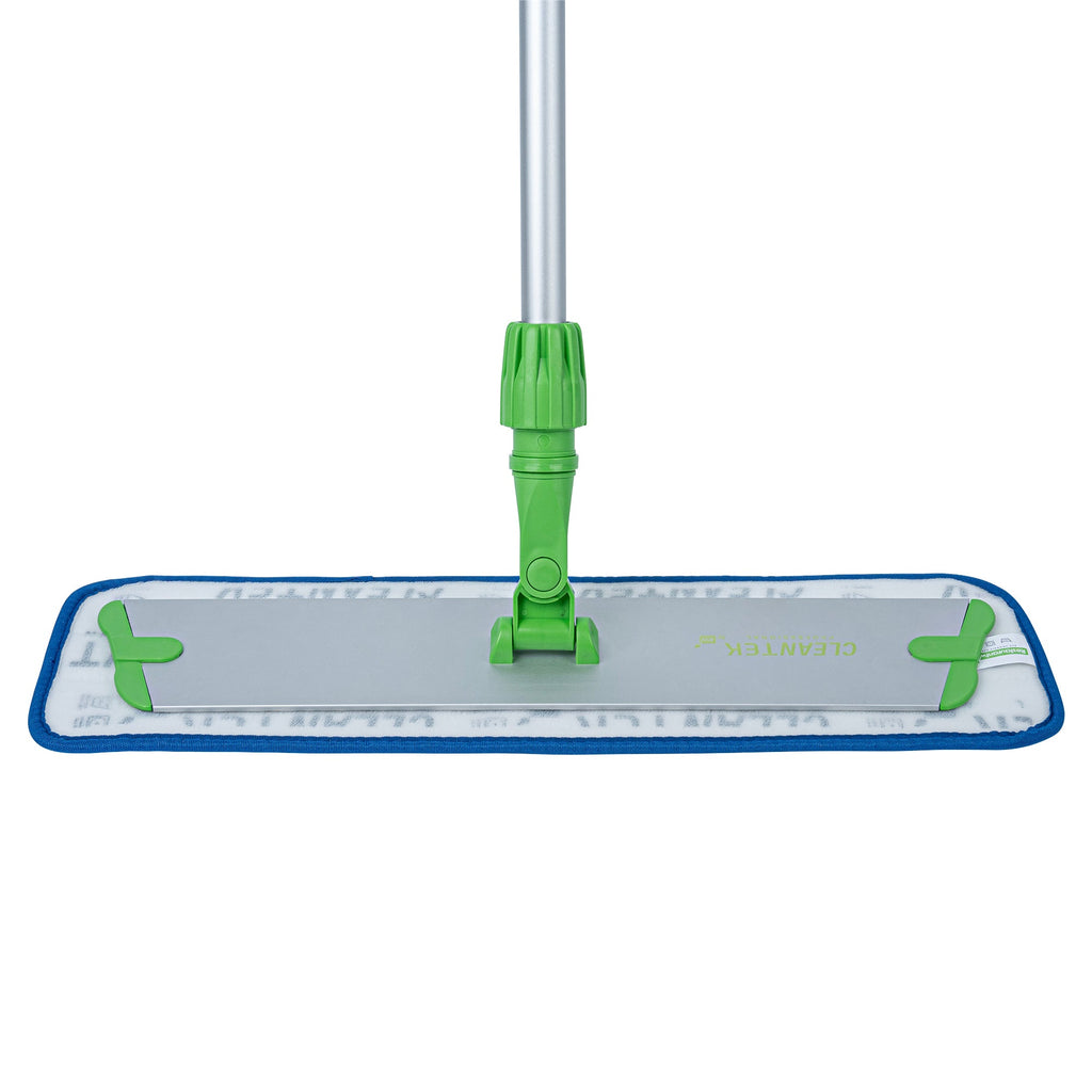 Clean Tek Professional Blue Microfiber Hook and Loop Wet / Dry Mop Pad - Zig Zag - 19 1/2" - 1 count box
