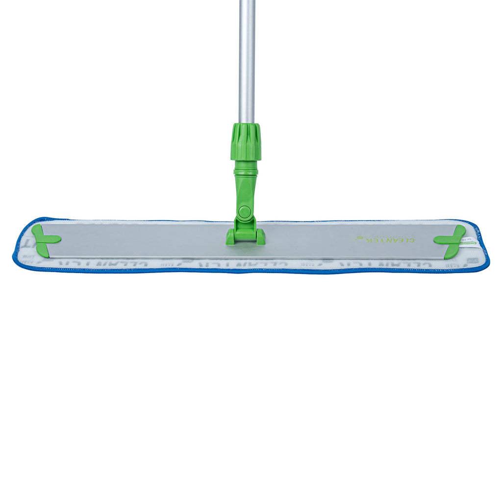 Clean Tek Professional Blue Microfiber Hook and Loop Wet / Dry Mop Pad - Zig Zag - 25 1/2" - 1 count box