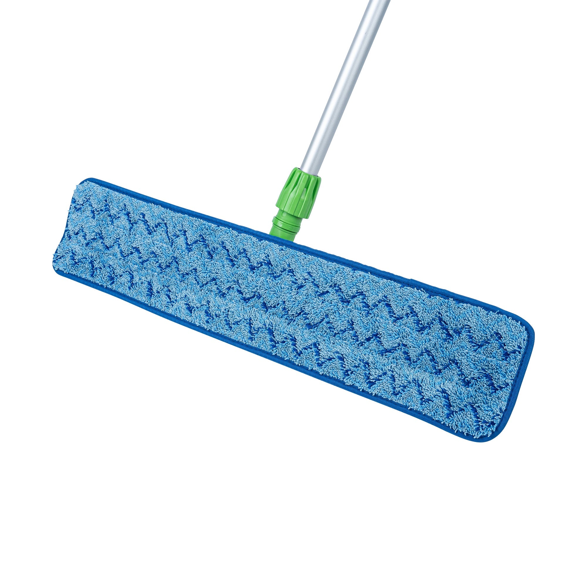 Clean Tek Professional Blue Microfiber Hook and Loop Wet / Dry Mop Pad - Zig Zag - 25 1/2" - 1 count box