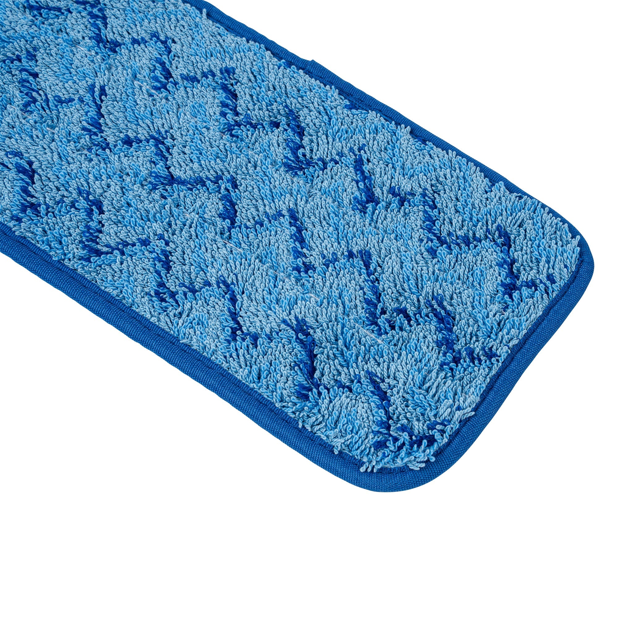 Clean Tek Professional Blue Microfiber Hook and Loop Wet / Dry Mop Pad - Zig Zag - 25 1/2" - 1 count box
