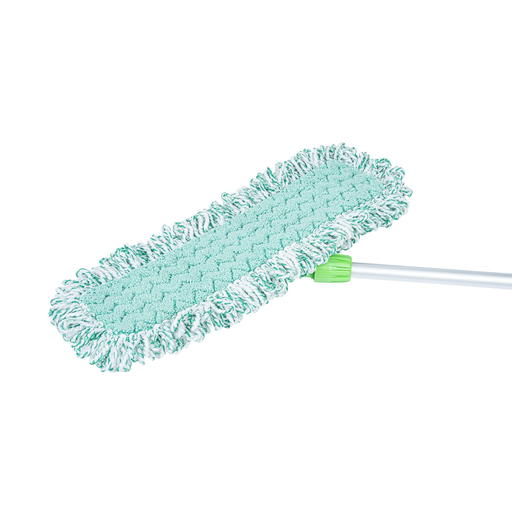 Clean Tek Professional Green Microfiber Fringed Dust Mop Pad - Zig Zag - 22" - 1 count box
