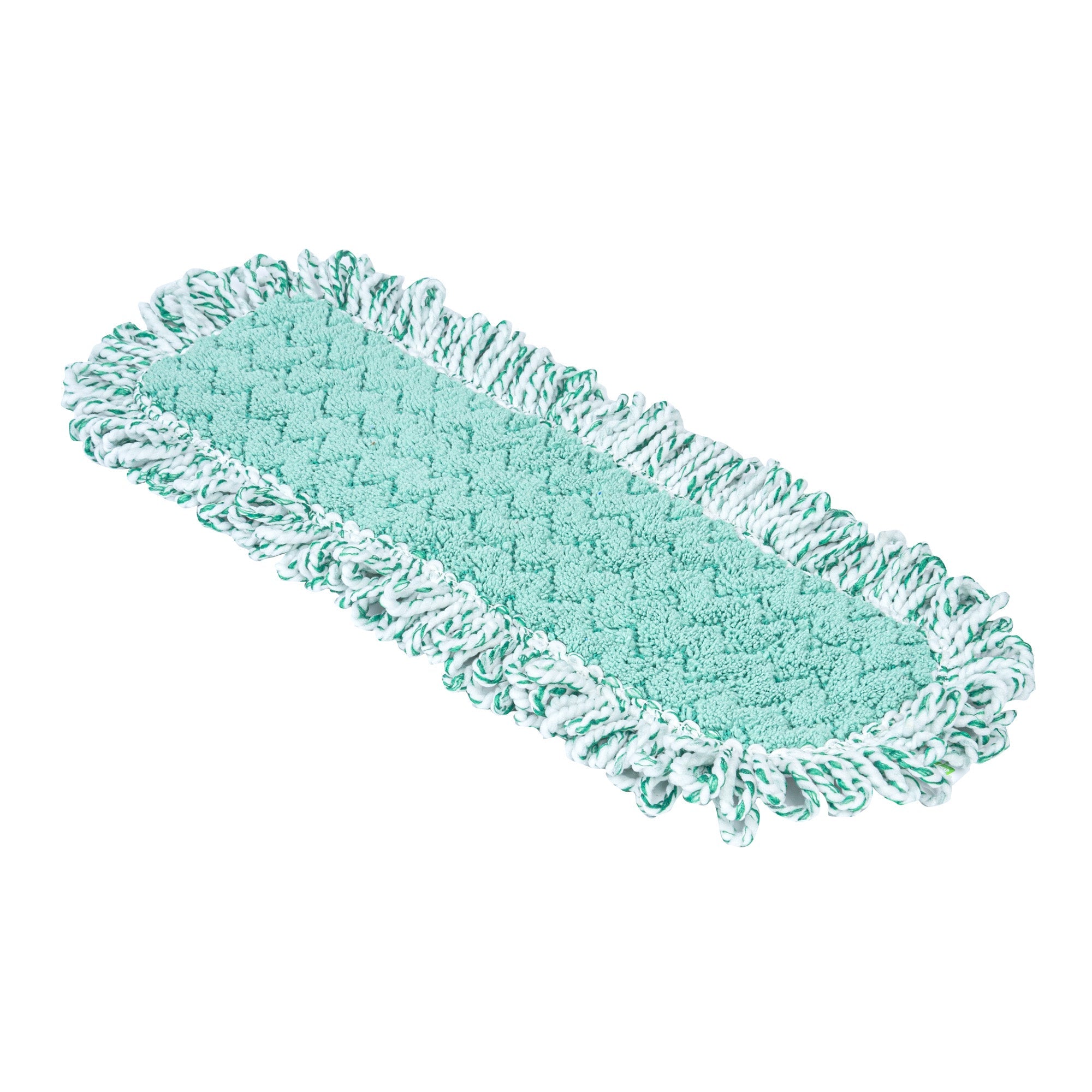 Clean Tek Professional Green Microfiber Fringed Dust Mop Pad - Zig Zag - 22" - 1 count box