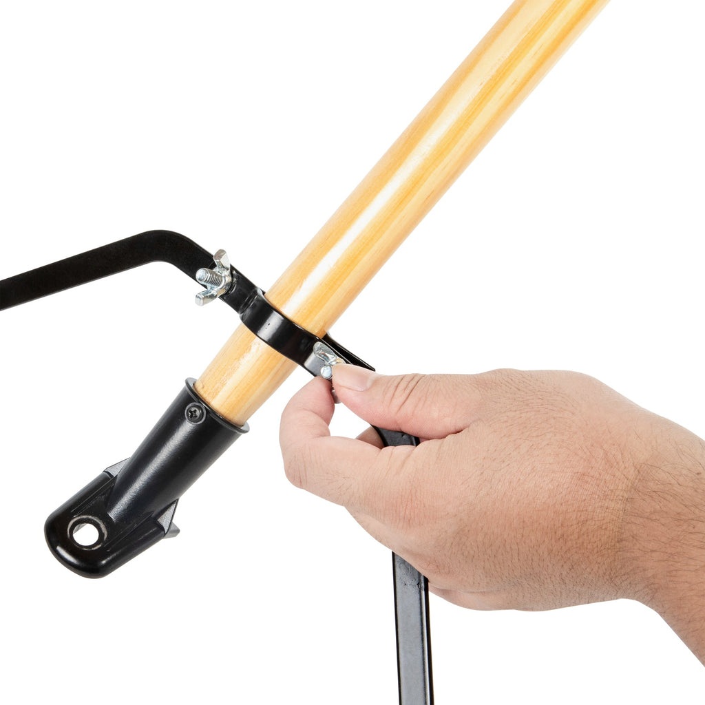 Clean Tek Professional 30" Contractor / Push Broom - with Fine Flagged Bristles, 60" Wood Handle - 1 count box