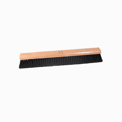 Clean Tek Professional 24" Hardwood Contractor / Push Broom Head - with Fine Flagged Bristles - 1 count box