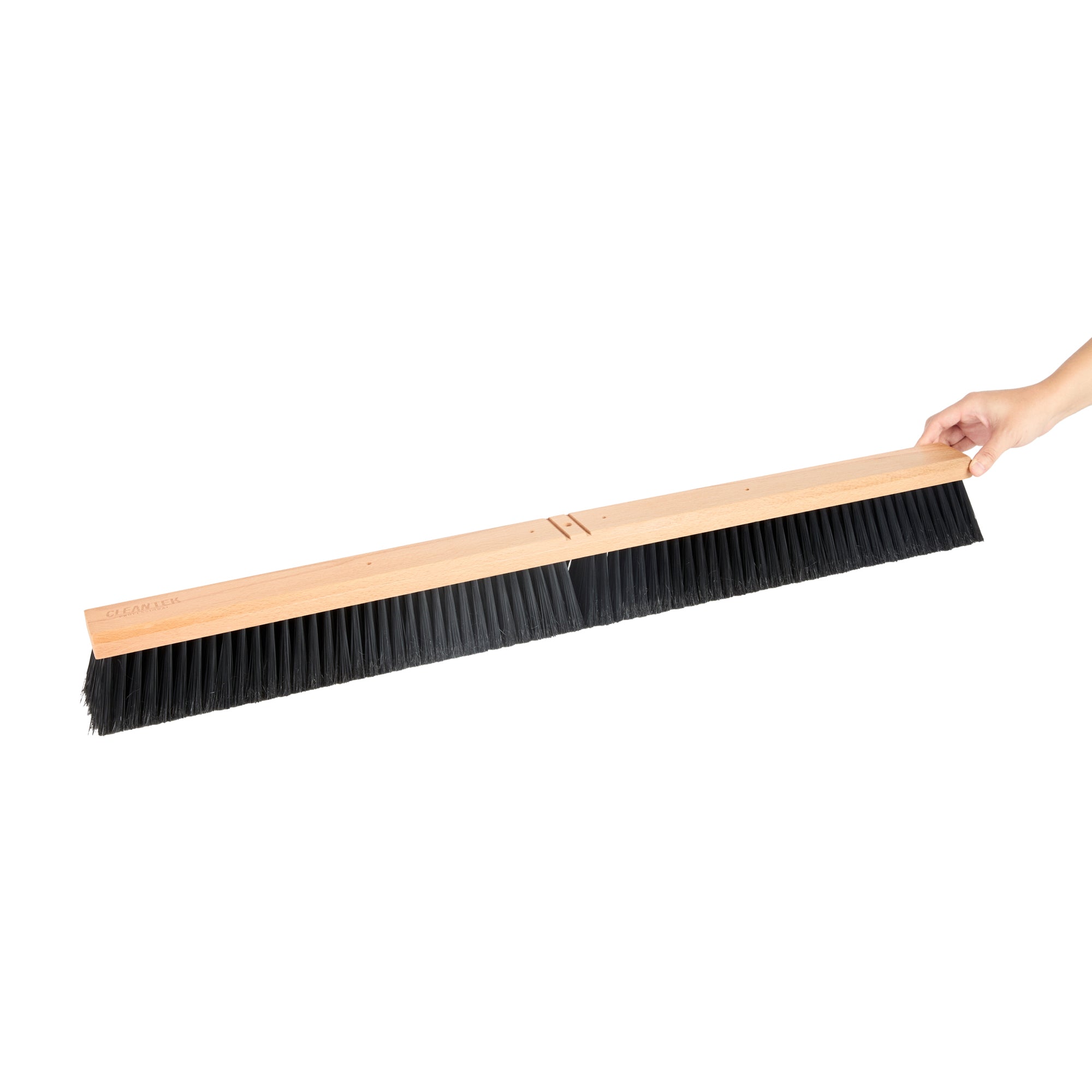 Clean Tek Professional 36" Hardwood Contractor / Push Broom Head - with Fine Flagged Bristles - 1 count box