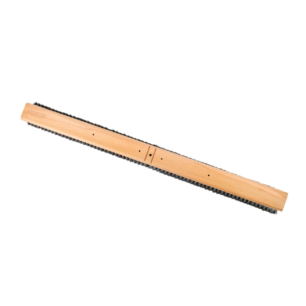 Clean Tek Professional 36" Hardwood Contractor / Push Broom Head - with Fine Flagged Bristles - 1 count box