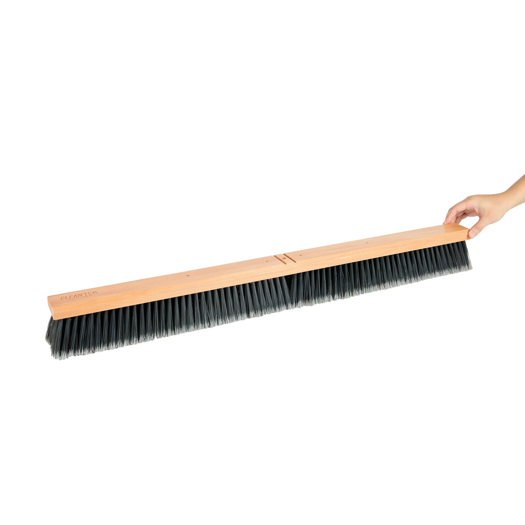 Clean Tek Professional 36" Hardwood Contractor / Push Broom Head - with Medium Flagged Bristles - 1 count box