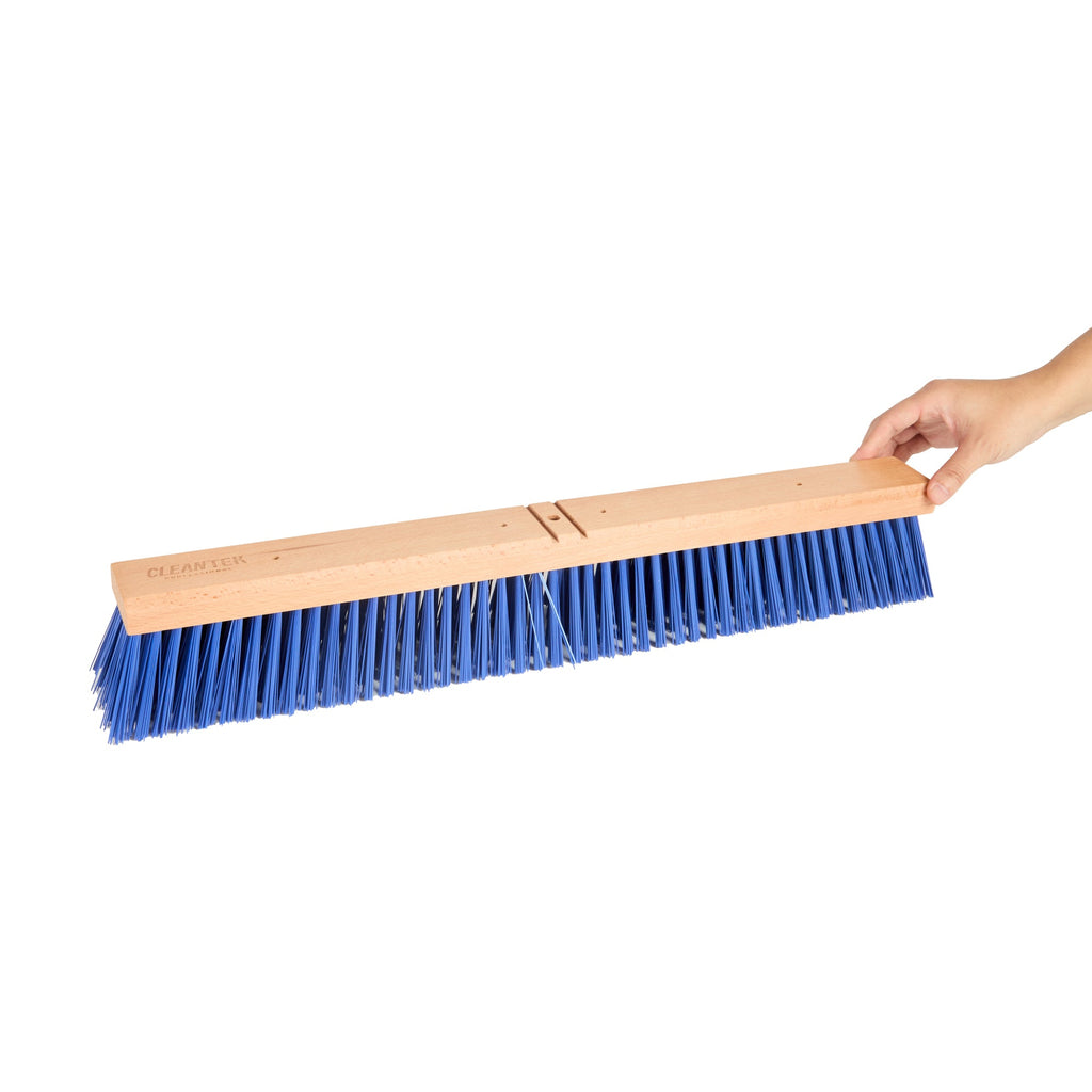 Clean Tek Professional 24" Hardwood Contractor / Push Broom Head - with Heavy Flagged Bristles - 1 count box