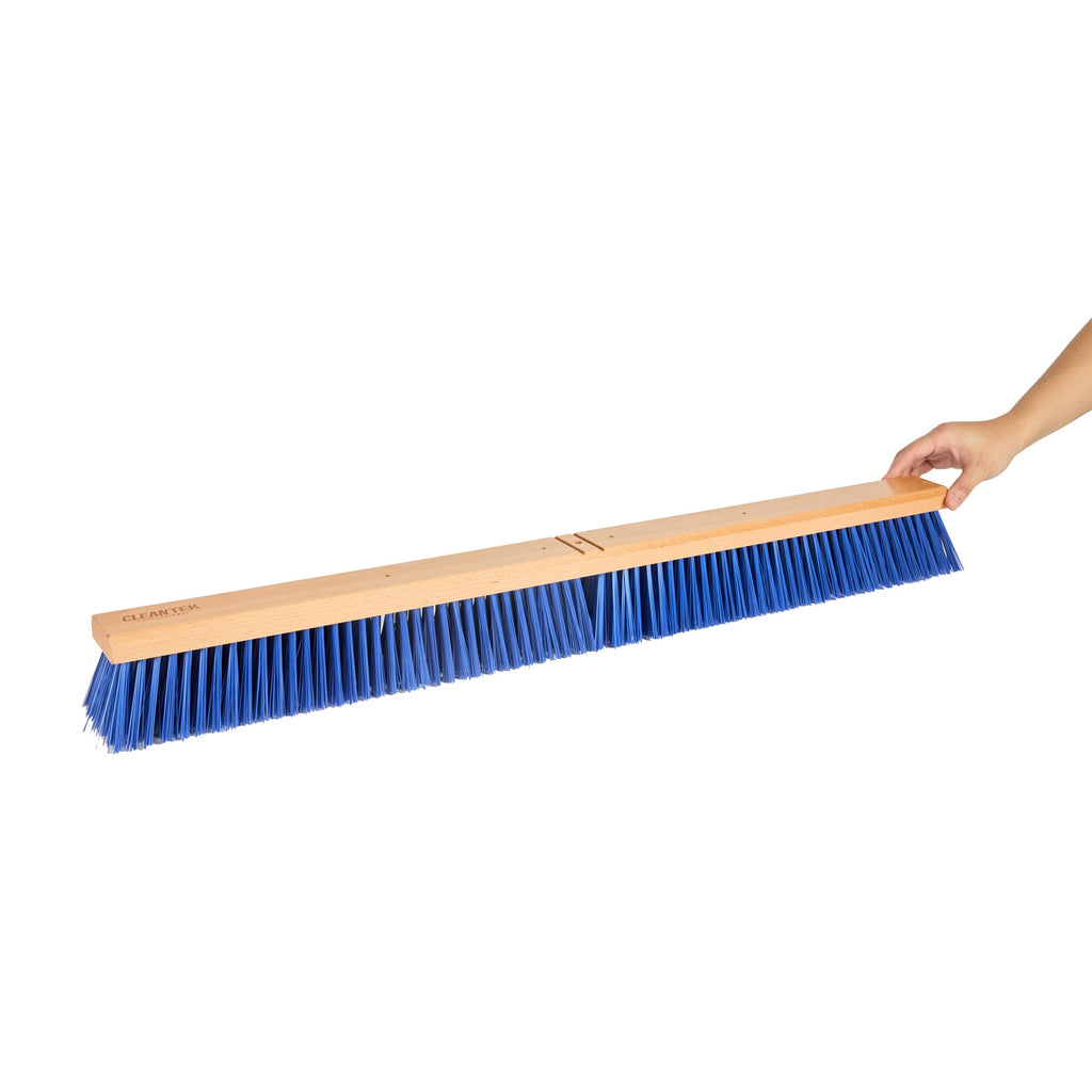 Clean Tek Professional 36" Hardwood Contractor / Push Broom Head - with Heavy Flagged Bristles - 1 count box