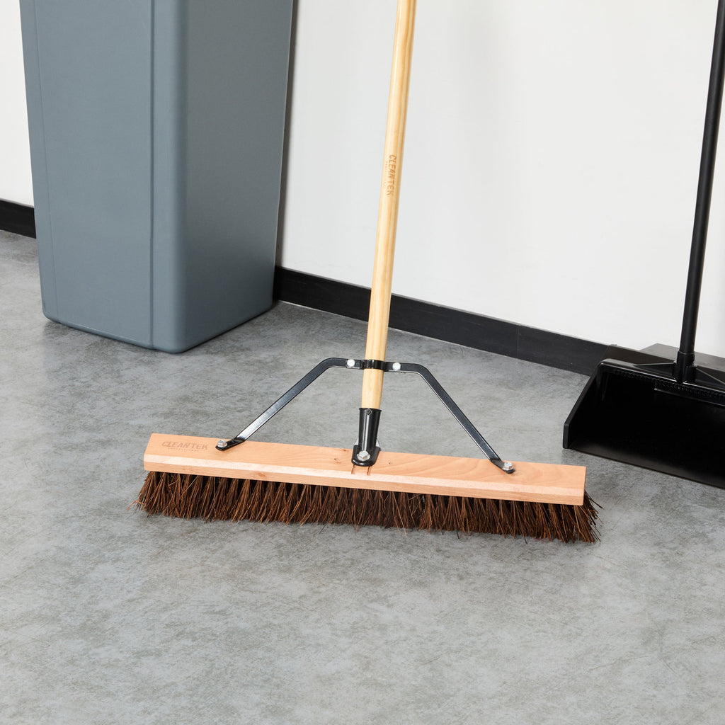 Clean Tek Professional 24" Hardwood Garage / Push Broom Head - with Palmyra Unflagged Bristles - 1 count box