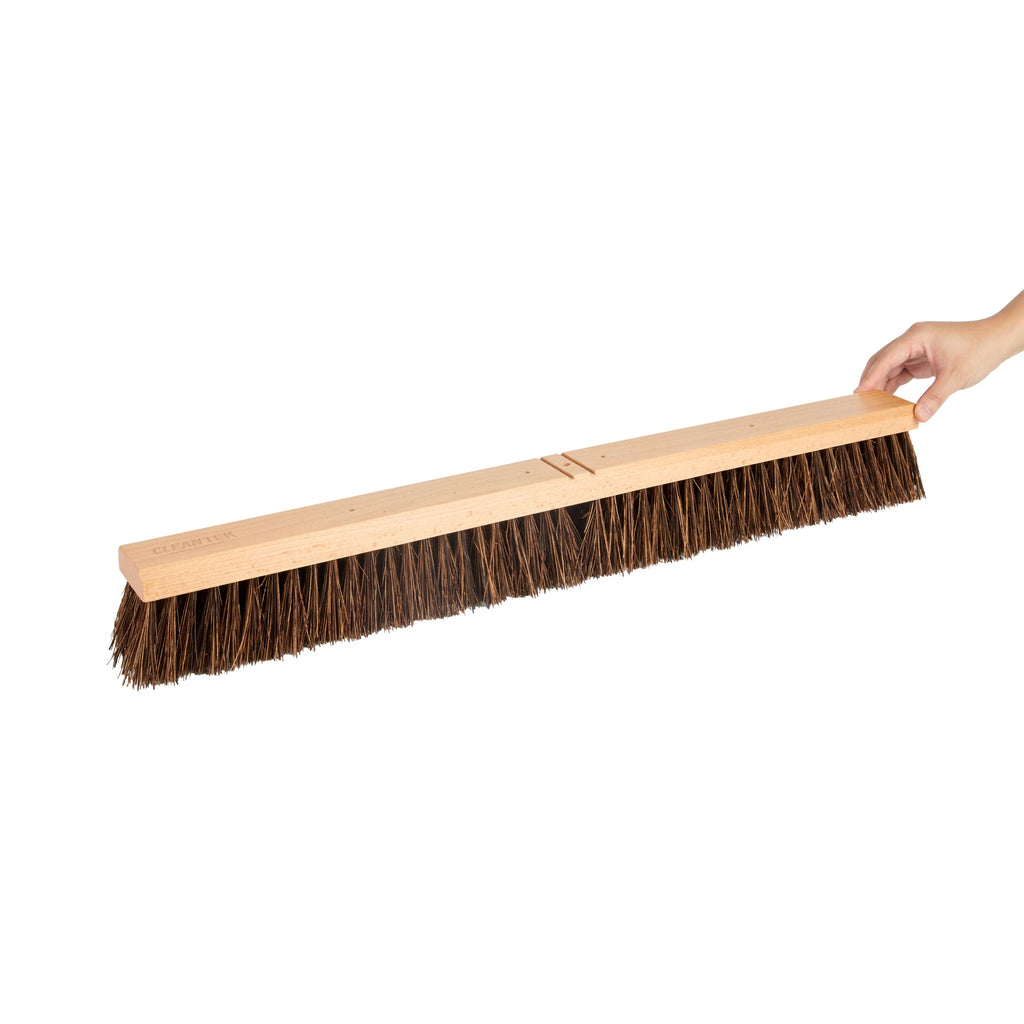 Clean Tek Professional 30" Hardwood Garage / Push Broom Head - with Palmyra Unflagged Bristles - 1 count box