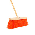 Clean Tek Professional 16" Street / Push Broom - with Heavy Unflagged Bristles, 60" Wood Handle - 1 count box