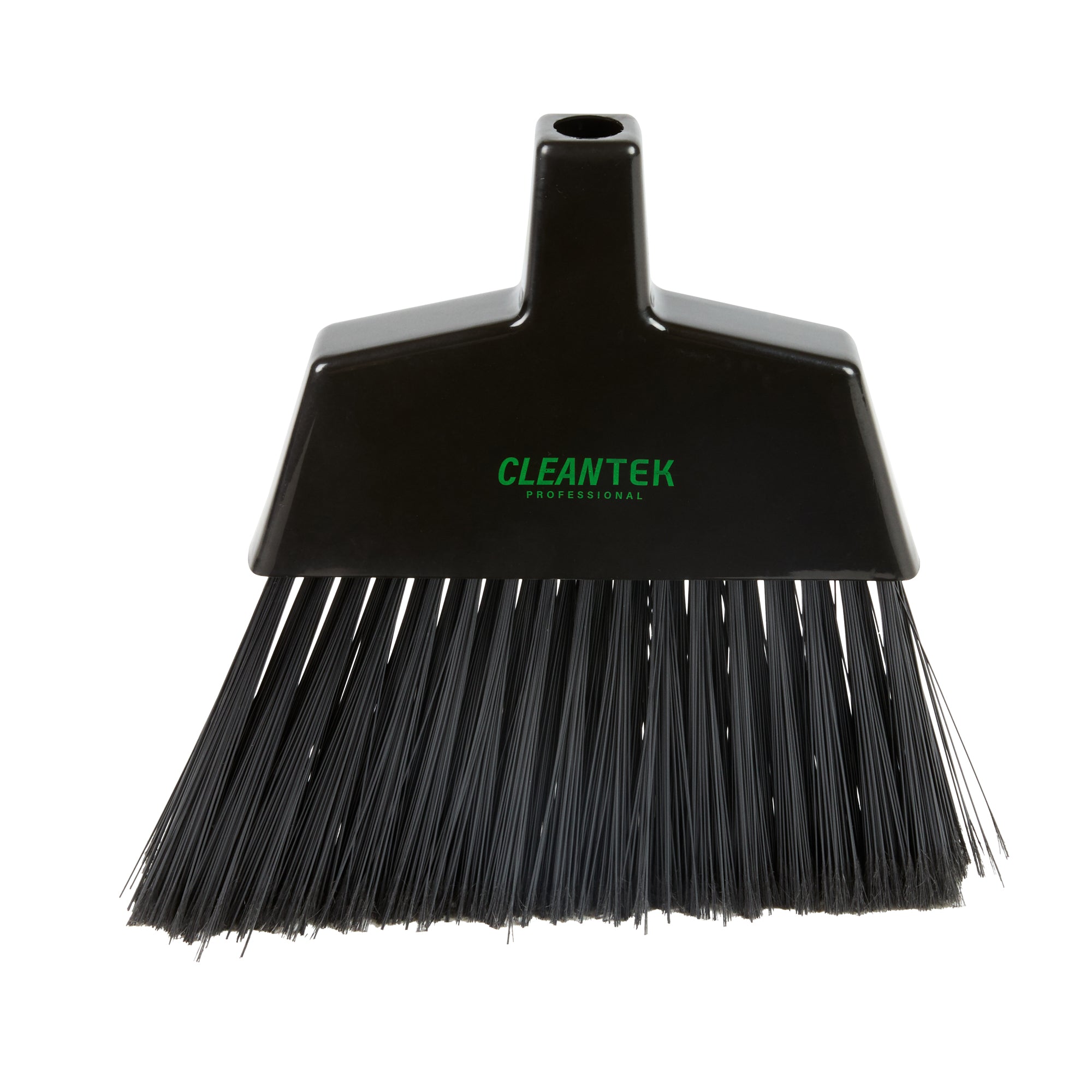 Clean Tek Professional 11 3/4" Black Plastic Angled Broom Head - 1 count box