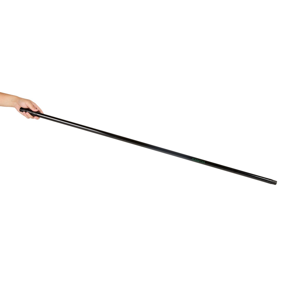 Clean Tek Professional Black Steel Angled Broom Handle - Threaded - 48" - 1 count box