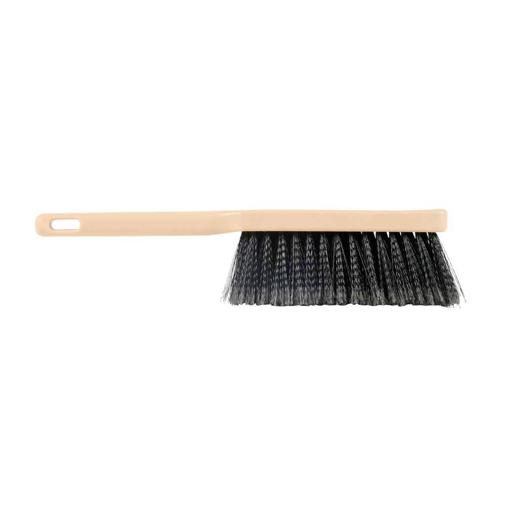 Clean Tek Professional 13 3/4" Beige Plastic Counter Brush - with Black Flagged Bristles - 1 count box
