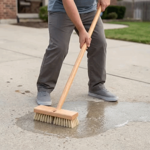 Clean Tek Professional 8" Wood Deck Scrub Brush Head - with Stiff Bristles - 1 count box