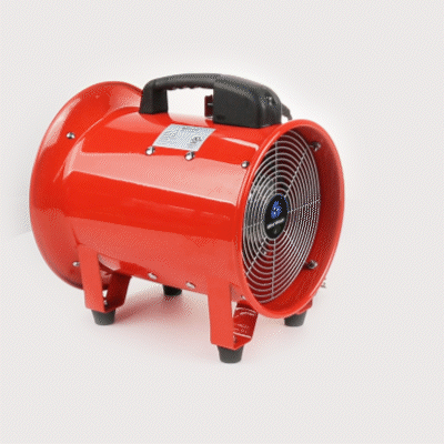 Wind Blade Round Red Steel Portable High Velocity Ventilator Fan - 1/2 HP,1,960 CFM - 14'' x 13 1/2'' x 16 3/4'' - 1 count box