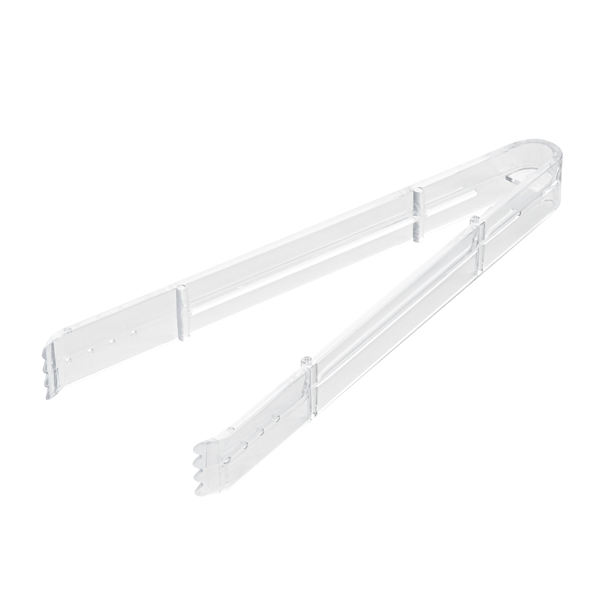 Cater Tek Clear Plastic Tongs - Serrated, Heavy Duty - 9" - 10 count box