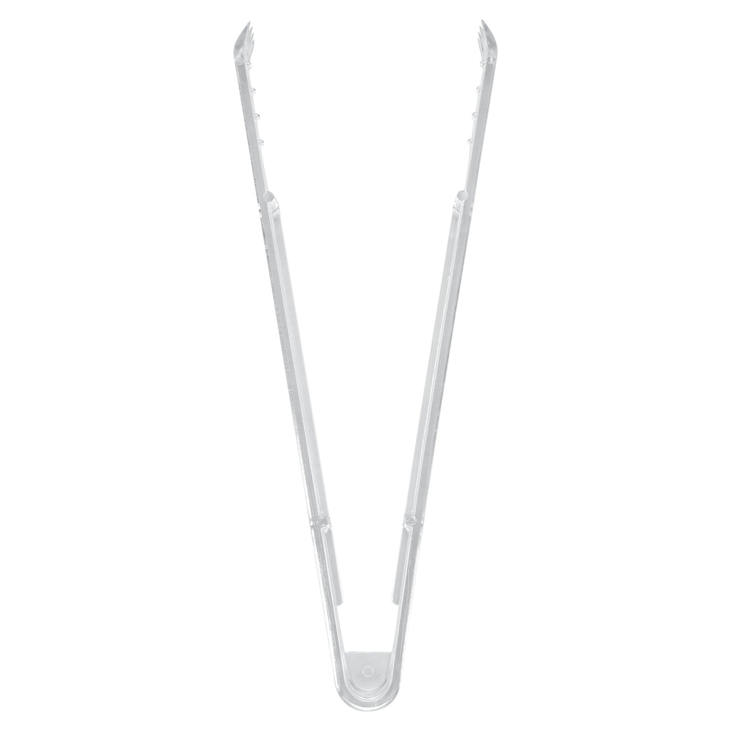 Cater Tek Clear Plastic Tongs - Serrated, Heavy Duty - 9" - 10 count box