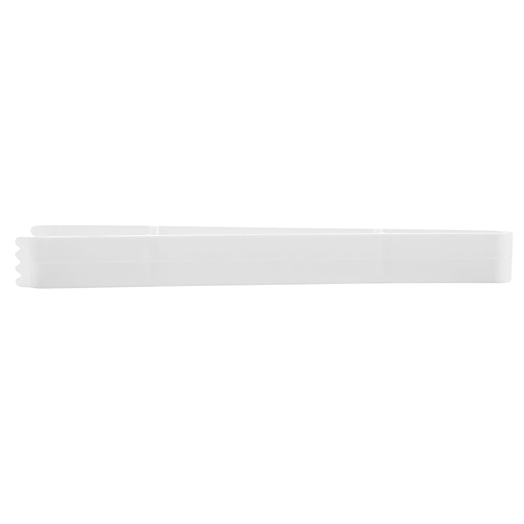 Cater Tek White Plastic Tongs - Serrated, Heavy Duty - 9" - 10 count box