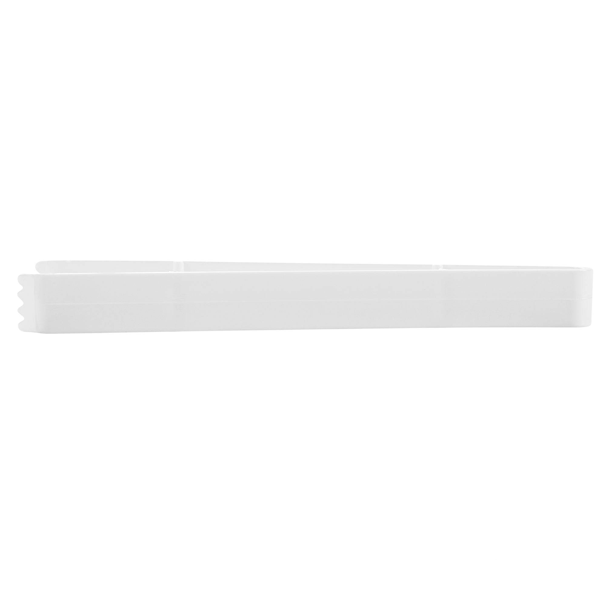 Cater Tek White Plastic Tongs - Serrated, Heavy Duty - 9" - 10 count box