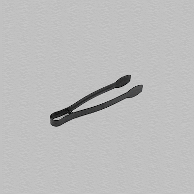 Cater Tek Black Plastic Tongs - Ridged - 9" - 10 count box