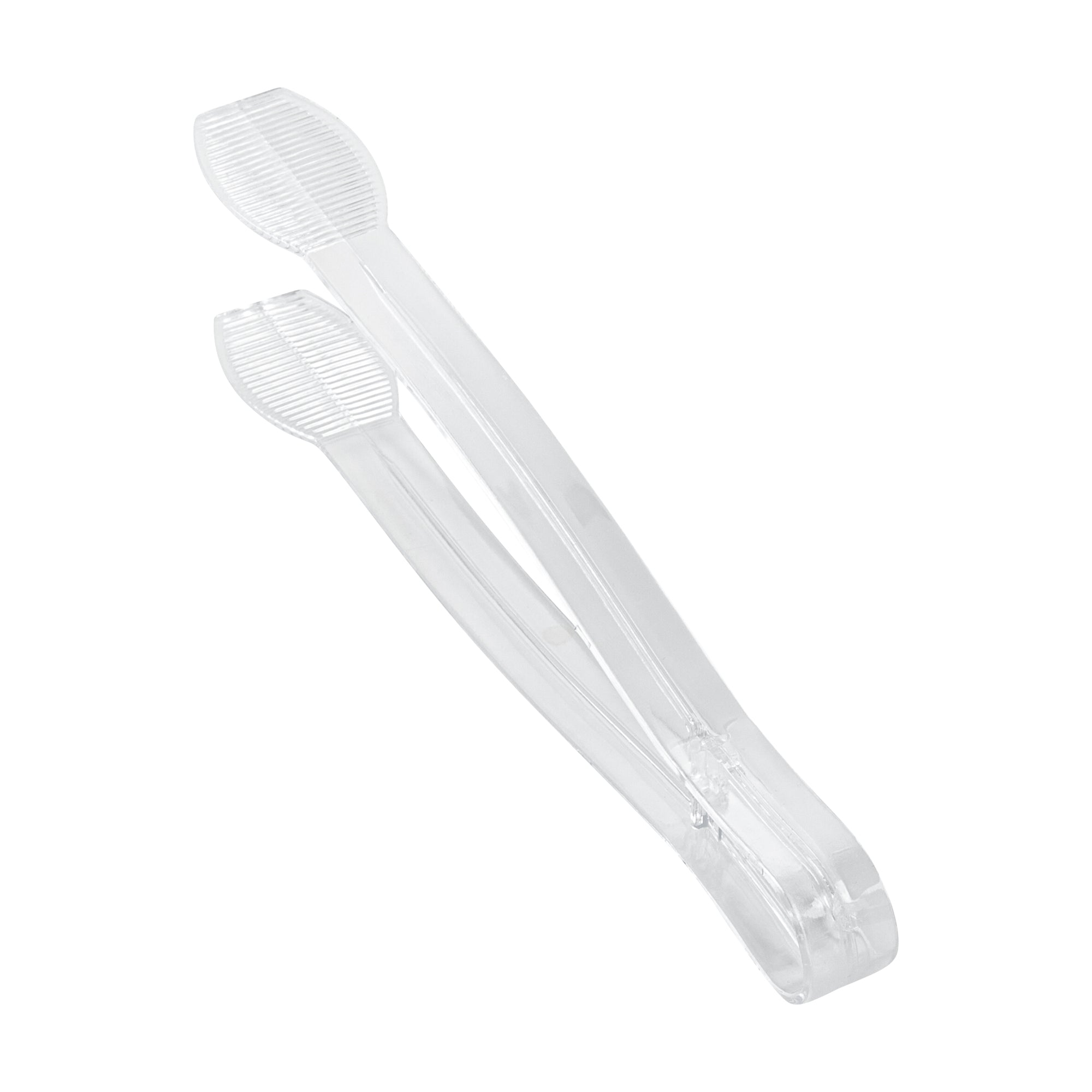 Cater Tek Clear Plastic Tongs - Ridged - 9" - 10 count box