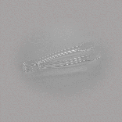 Cater Tek Clear Plastic Tongs - Ridged - 9" - 10 count box