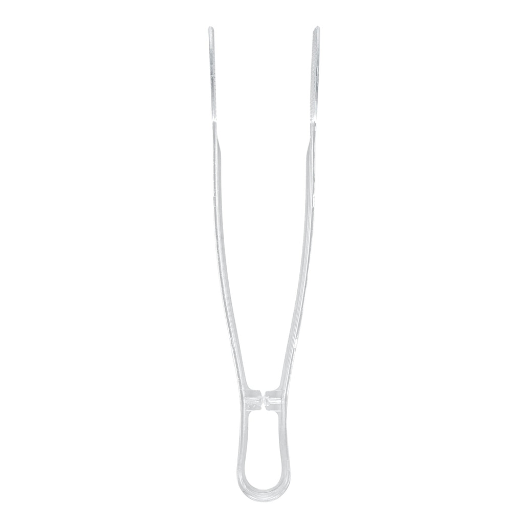 Cater Tek Clear Plastic Tongs - Ridged - 9" - 10 count box