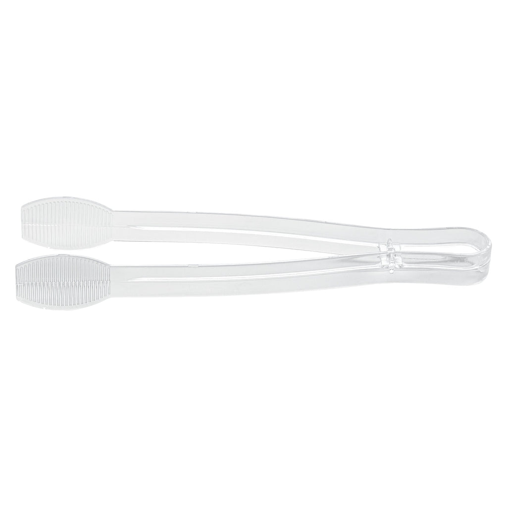 Cater Tek Clear Plastic Tongs - Ridged - 9" - 100 count box