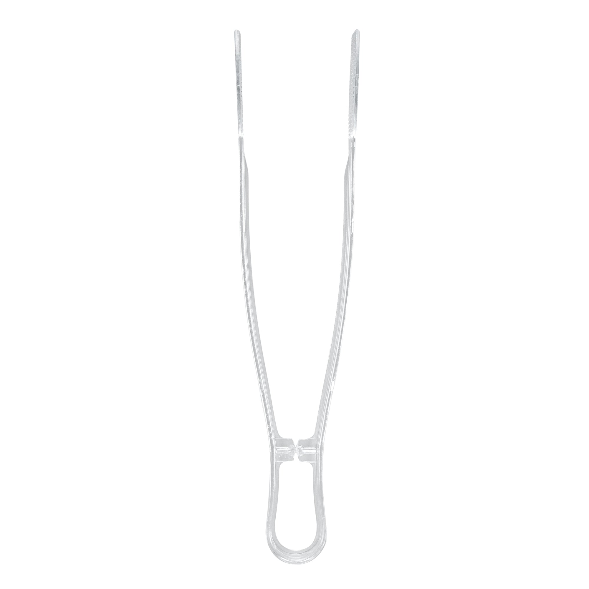 Cater Tek Clear Plastic Tongs - Ridged - 9" - 100 count box