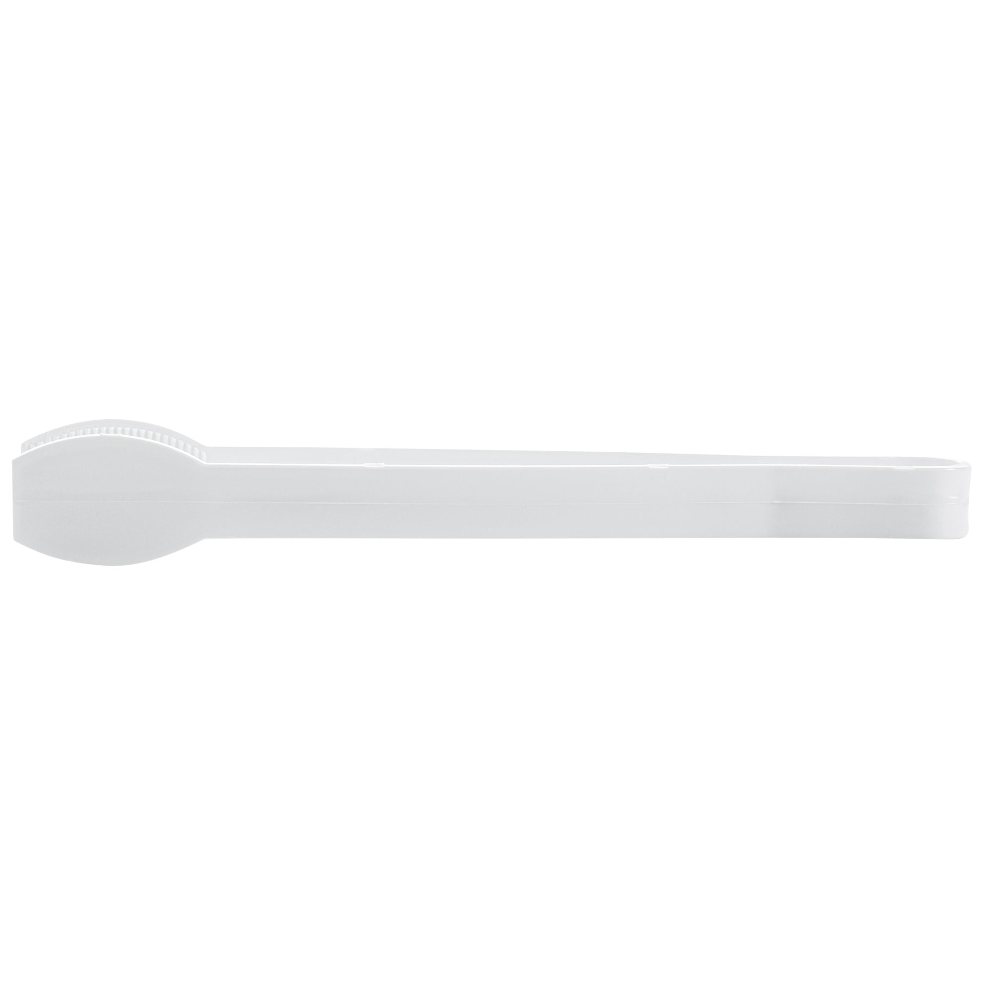 Cater Tek White Plastic Tongs - Ridged - 9" - 100 count box