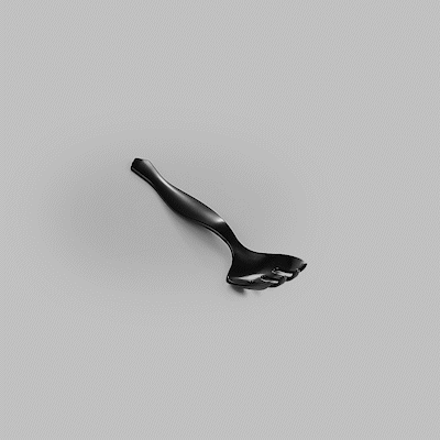 Cater Tek Black Plastic Serving Fork - 8 1/2" - 10 count box