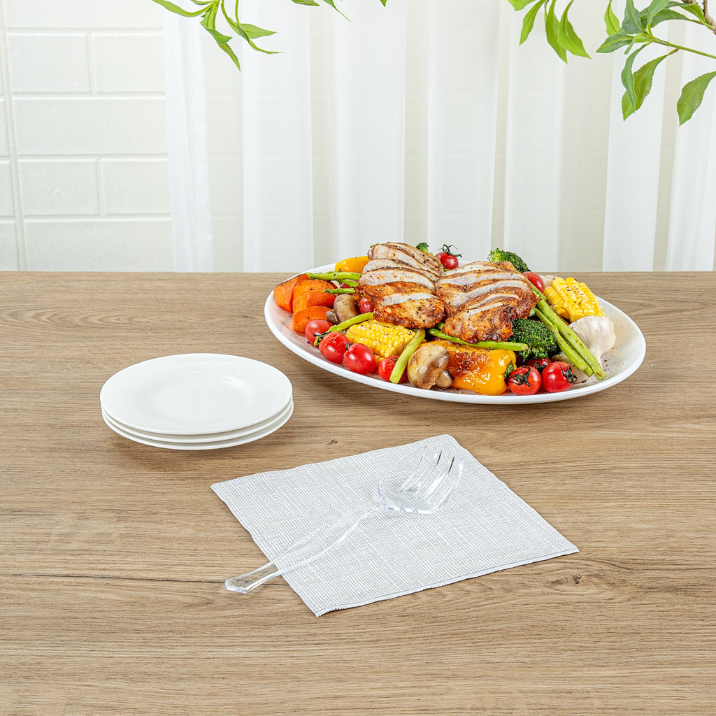 Cater Tek Clear Plastic Serving Fork - 8 1/2" - 100 count box