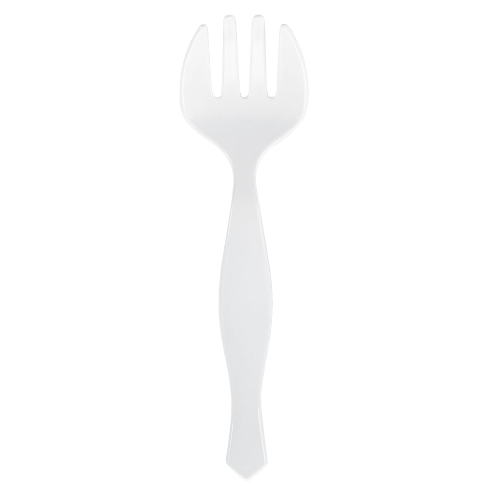 Cater Tek White Plastic Serving Fork - 8 1/2" - 10 count box
