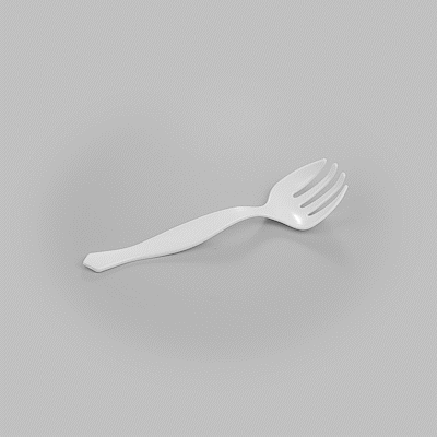 Cater Tek White Plastic Serving Fork - 8 1/2" - 10 count box