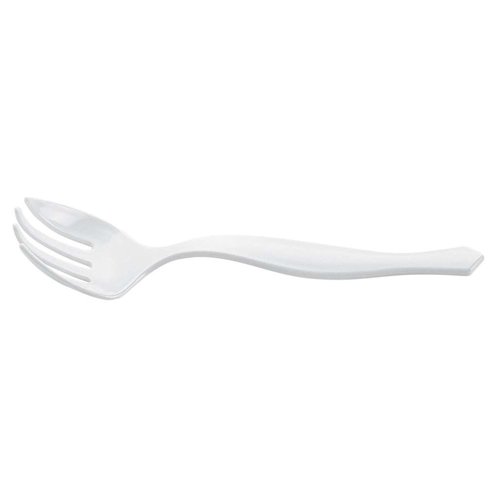 Cater Tek White Plastic Serving Fork - 8 1/2" - 10 count box