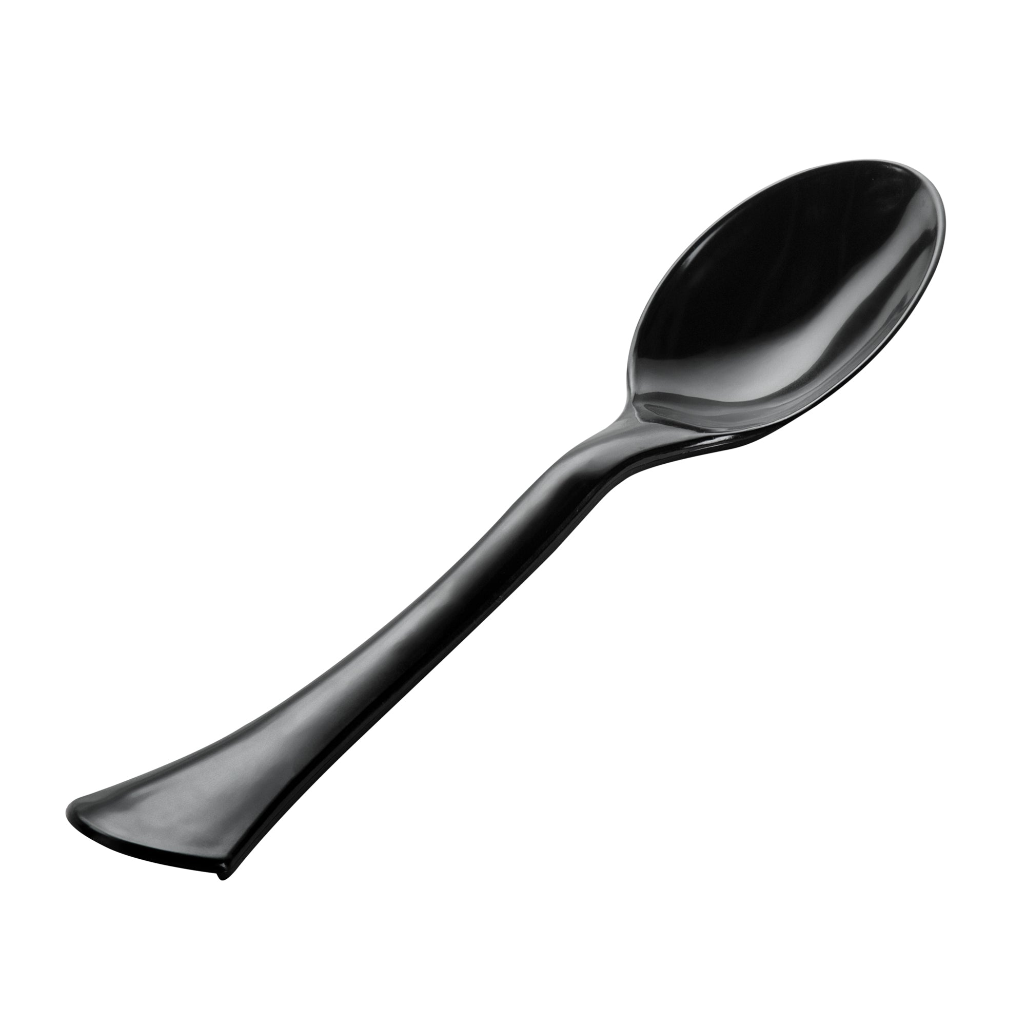 Cater Tek Black Plastic Serving Spoon - 9 3/4" - 10 count box