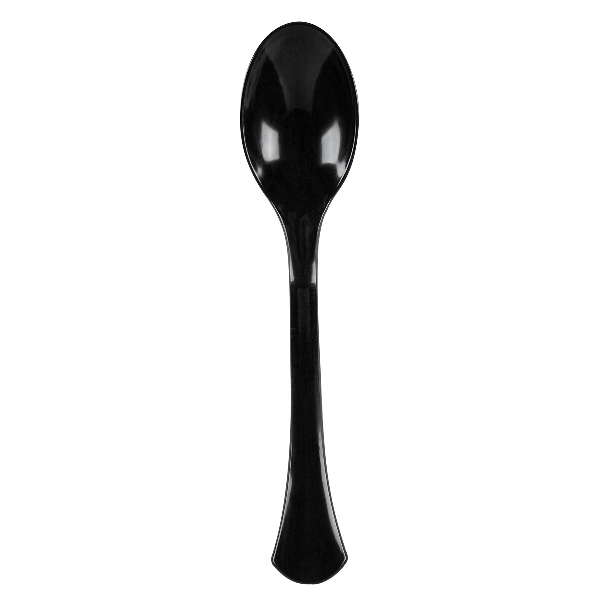 Cater Tek Black Plastic Serving Spoon - 9 3/4" - 10 count box