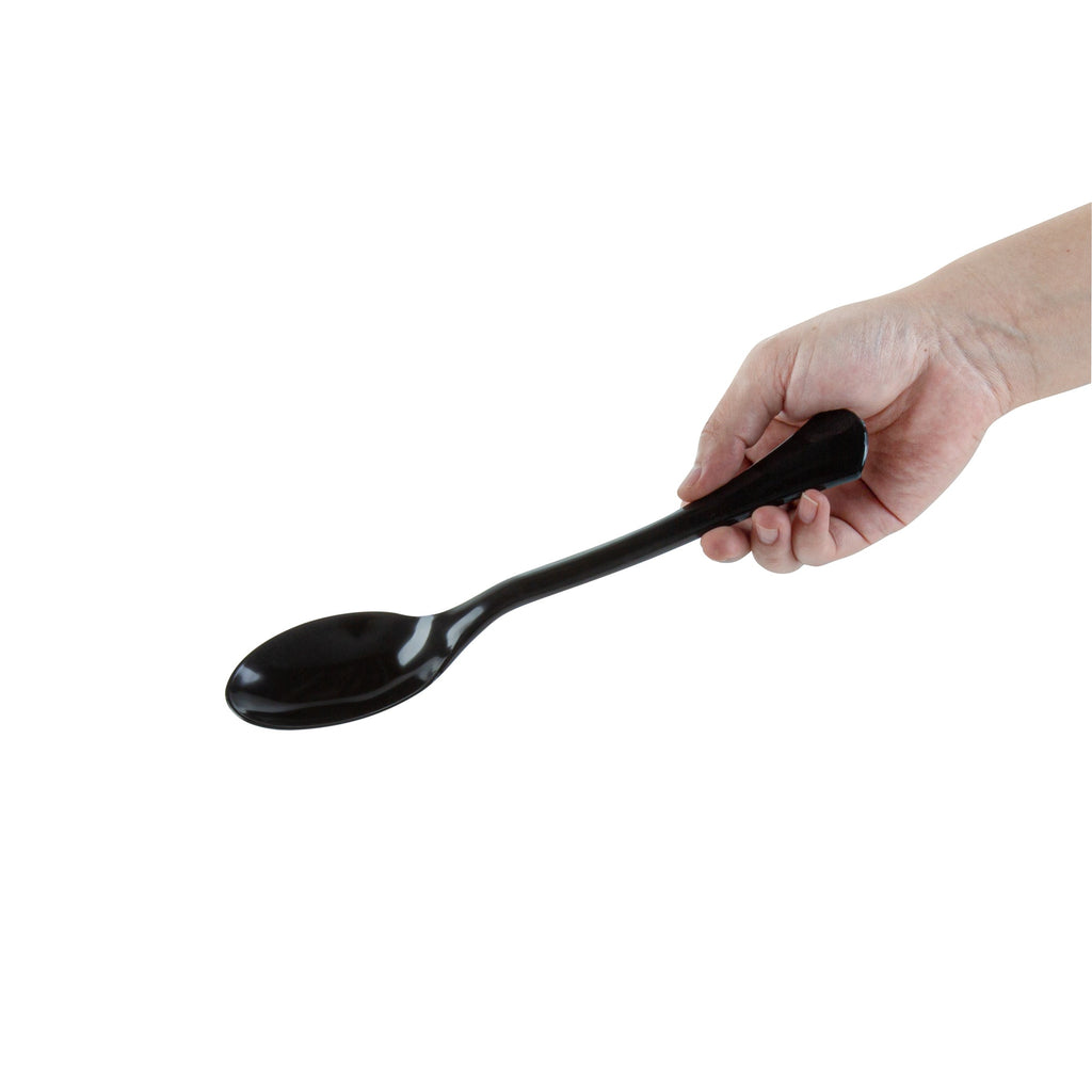 Cater Tek Black Plastic Serving Spoon - 9 3/4" - 10 count box