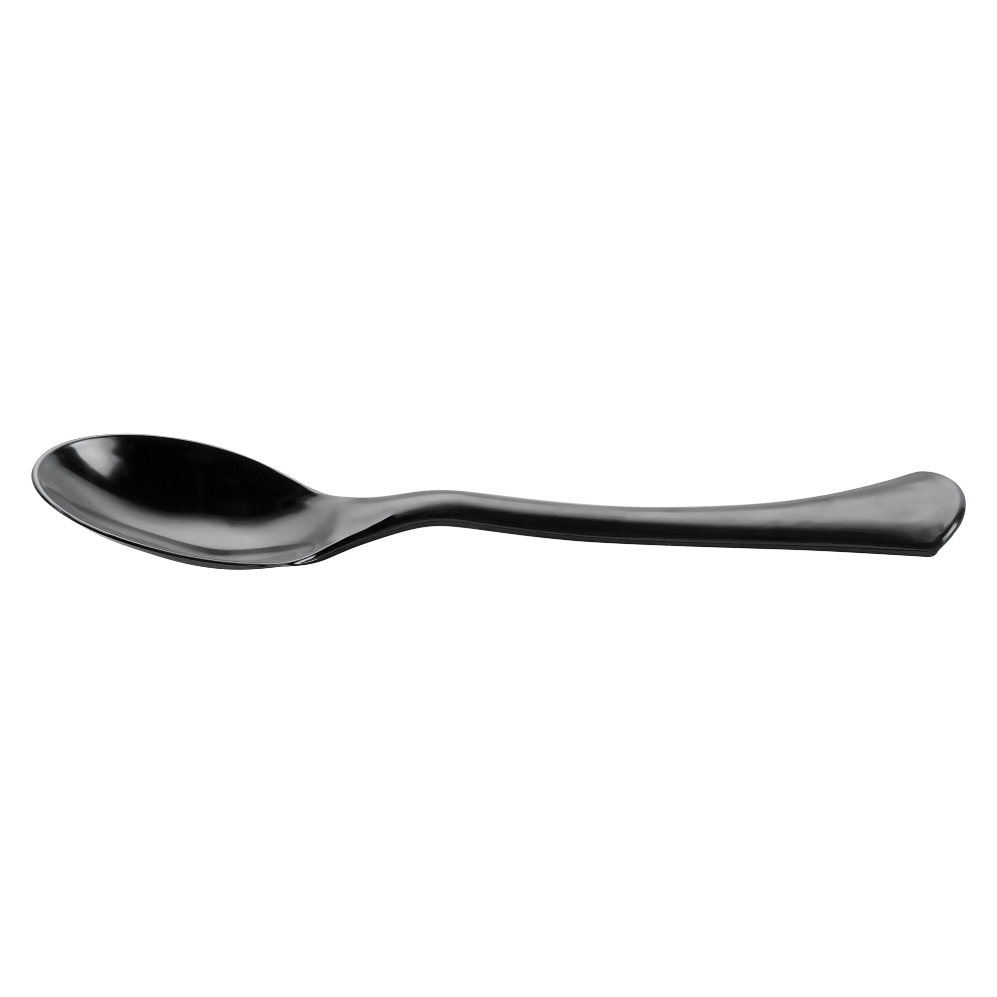 Cater Tek Black Plastic Serving Spoon - 9 3/4" - 10 count box