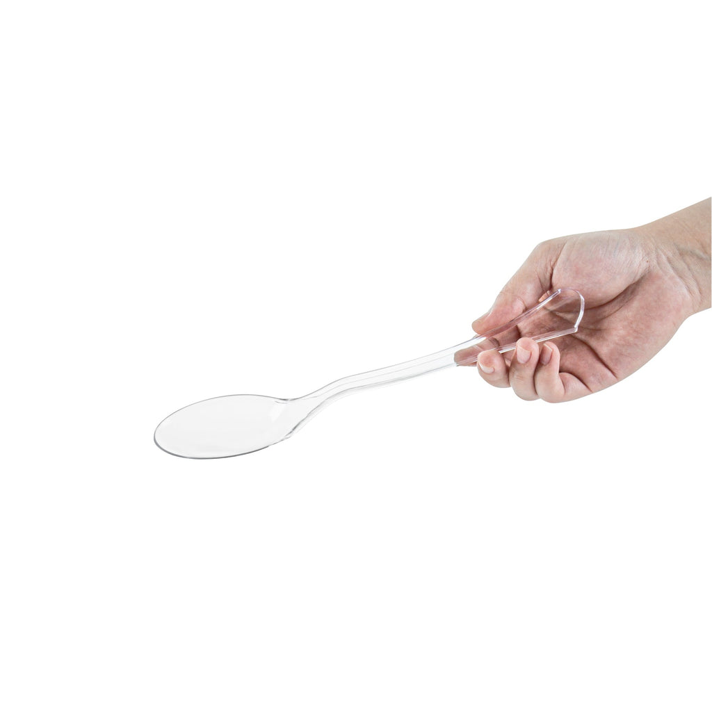 Cater Tek Clear Plastic Serving Spoon - 9 3/4" - 10 count box