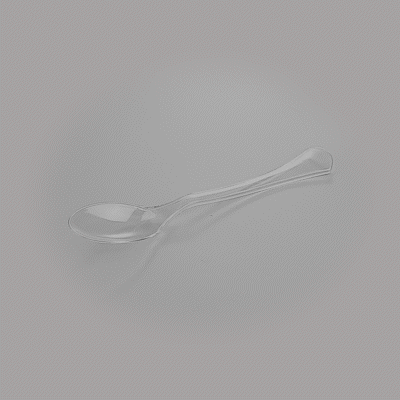 Cater Tek Clear Plastic Serving Spoon - 9 3/4" - 10 count box
