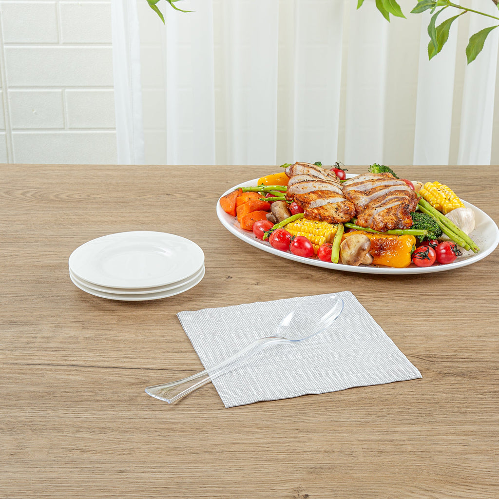 Cater Tek Clear Plastic Serving Spoon - 9 3/4" - 10 count box