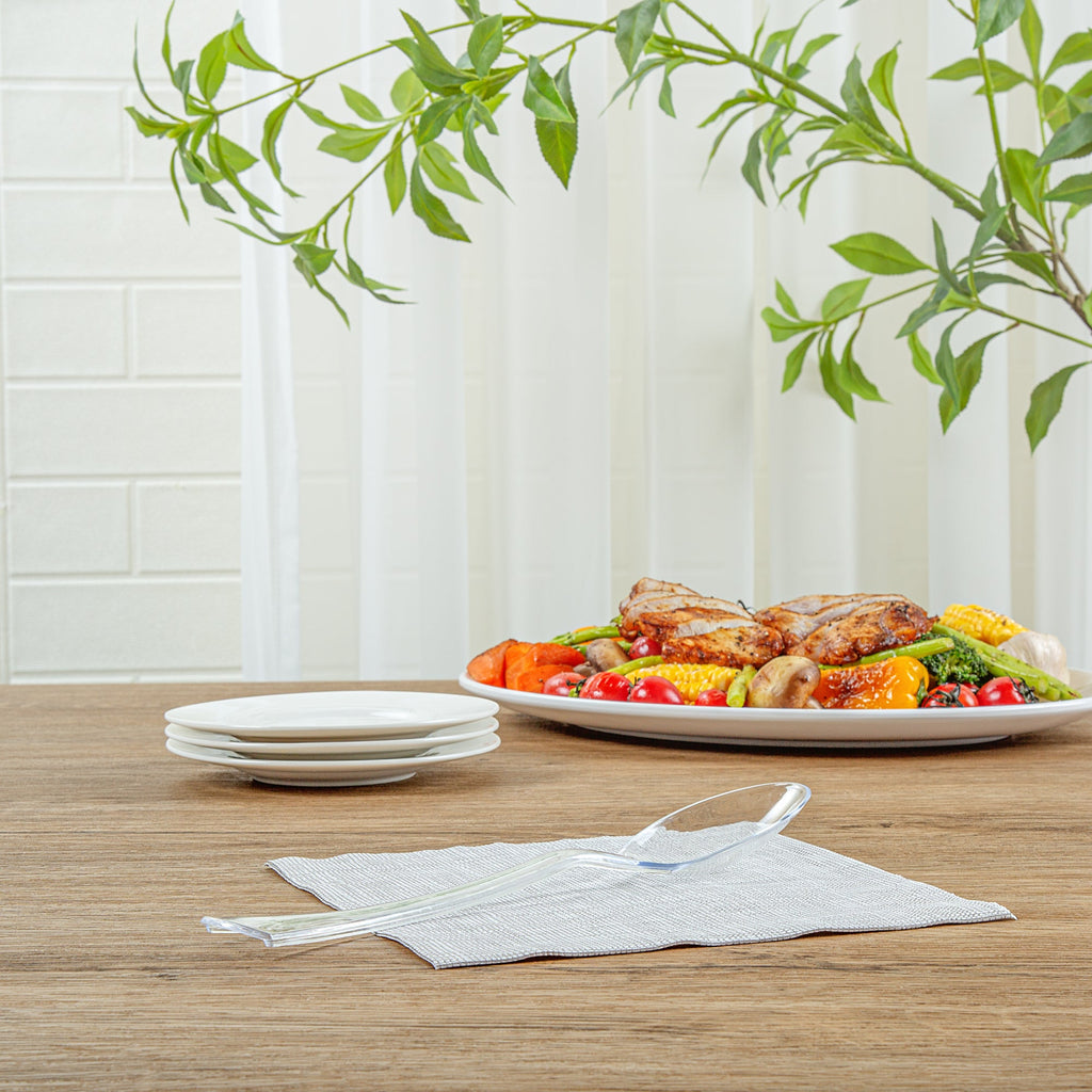 Cater Tek Clear Plastic Serving Spoon - 9 3/4" - 10 count box