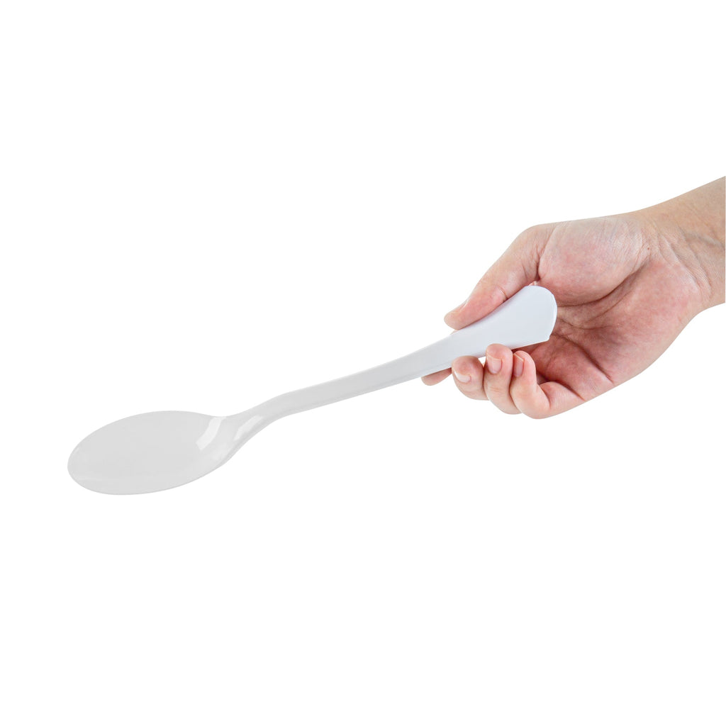 Cater Tek White Plastic Serving Spoon - 9 3/4" - 10 count box