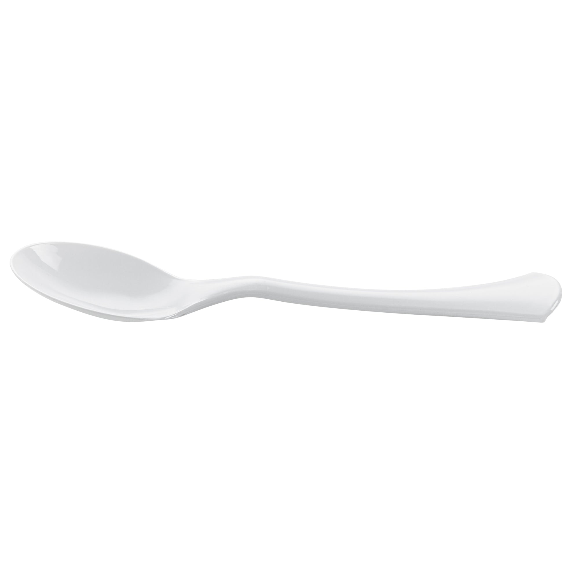 Cater Tek White Plastic Serving Spoon - 9 3/4" - 10 count box