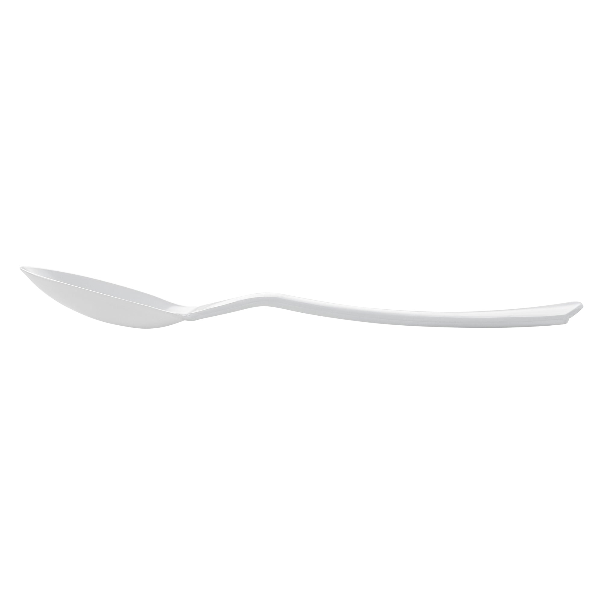 Cater Tek White Plastic Serving Spoon - 9 3/4" - 10 count box